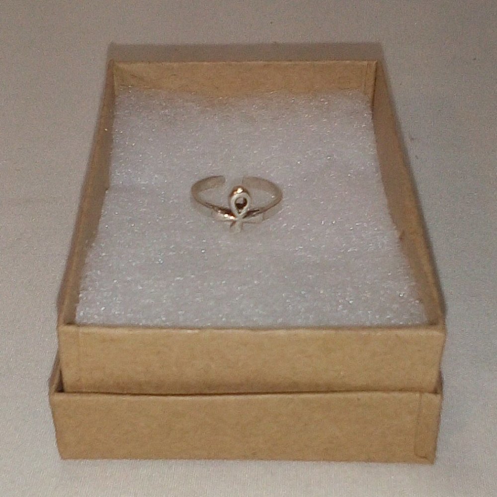 Sterling Silver Toe Ring: Ankh. Adjustable. Unisex - image 6